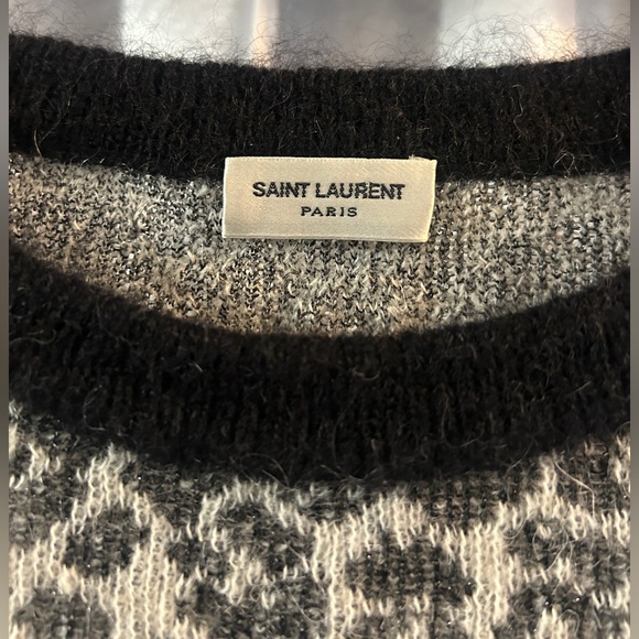 Saint Laurent leopard print pullover sweater size S - Picture 2 of 4